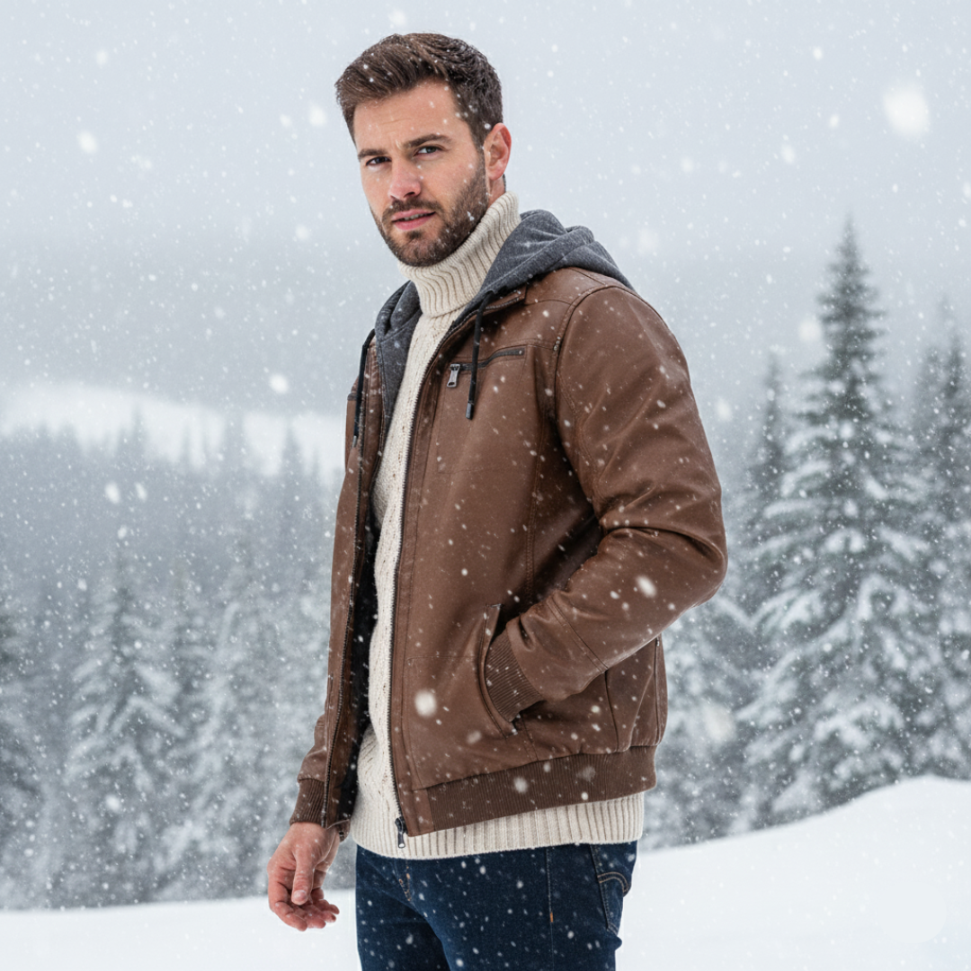 Konrad - Eksklusiv Herre Vinterjakke med Hætte | Stilfuld og Varm Vintermode fra Konrad