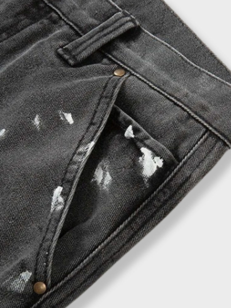 Alois - Retro Herrejeans med Patches | Vintage Denim Bukser til Mænd