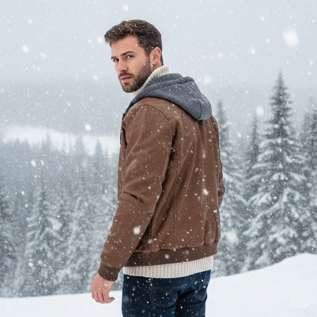 Konrad - Eksklusiv Herre Vinterjakke med Hætte | Stilfuld og Varm Vintermode fra Konrad