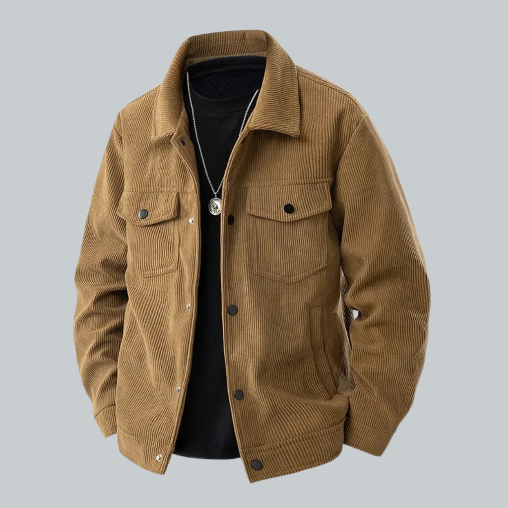 Geraldo - Stilfuld Cordjakke til Mænd | Trendy og Kvalitets Herreoverdele