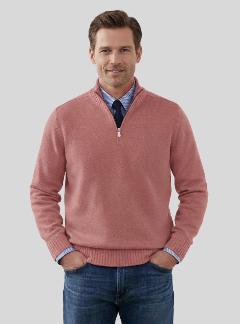 Duilio -Stilfuld Herrepullover med Halvlynlås | Komfortabel Sweater til Alle Anledninger