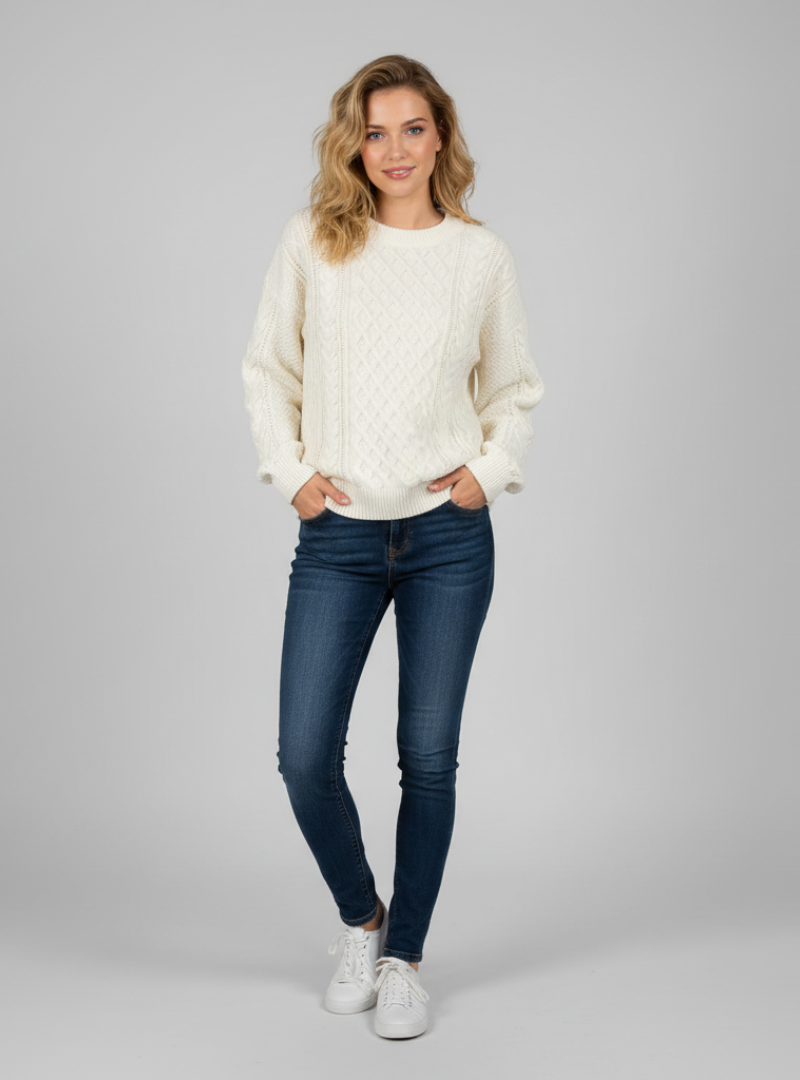 Theresa - Varm Uldtrøje til Kvinder | Striktrøje i Uld til Damer