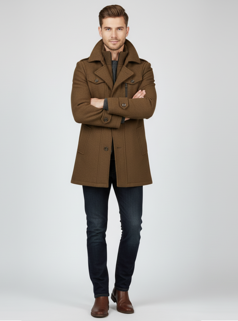 Alfeo - Stilfuld og Varm Uldblandingsfrakke til Vinter | Elegant Vinterjakke til Kvinder