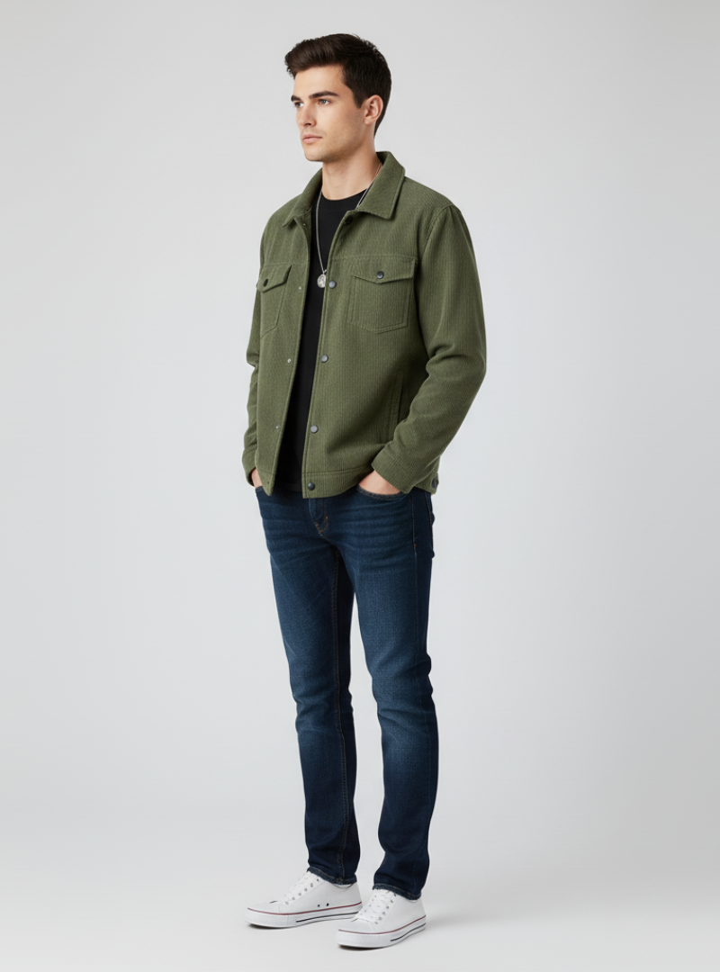 Geraldo - Stilfuld Cordjakke til Mænd | Trendy og Kvalitets Herreoverdele