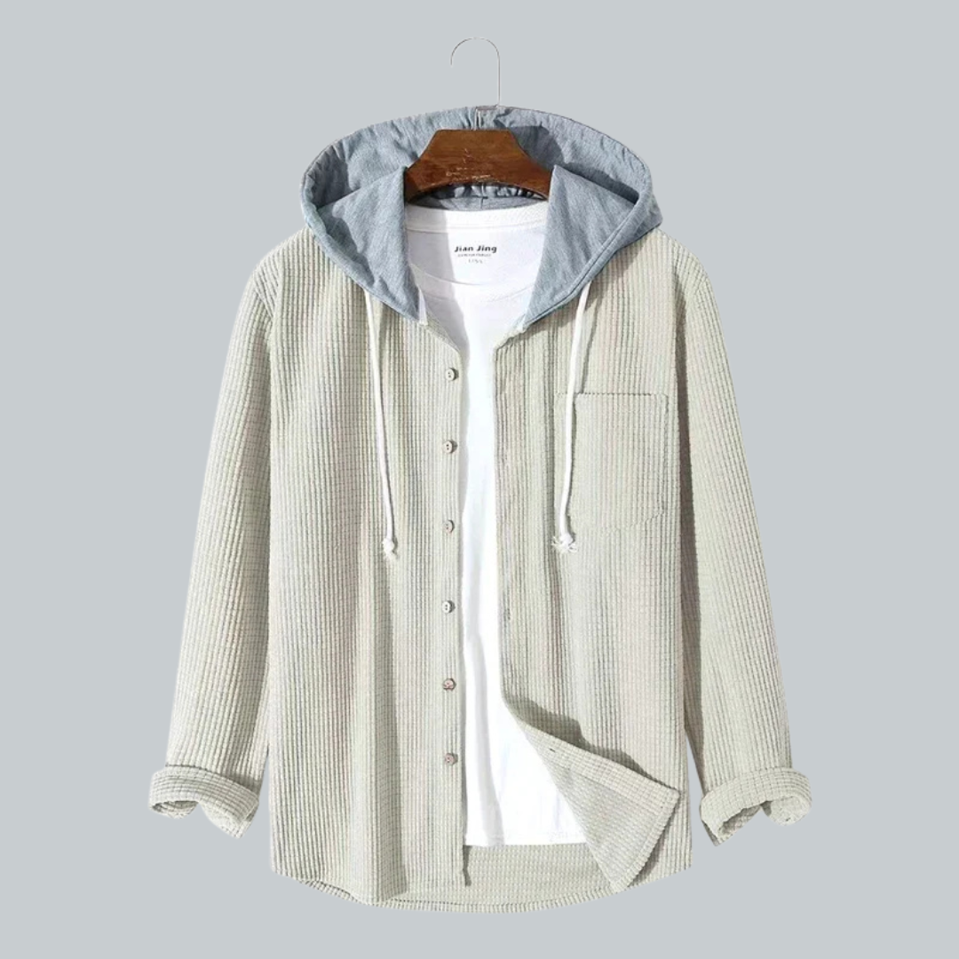 Sergio - Stilet Herre Cordjakke med Hætte | Eksklusivt Herretøj Online