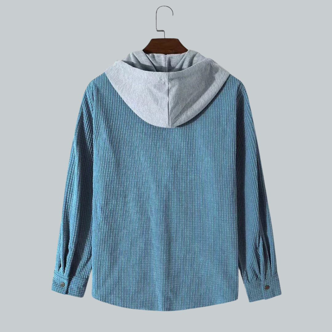 Sergio - Stilet Herre Cordjakke med Hætte | Eksklusivt Herretøj Online