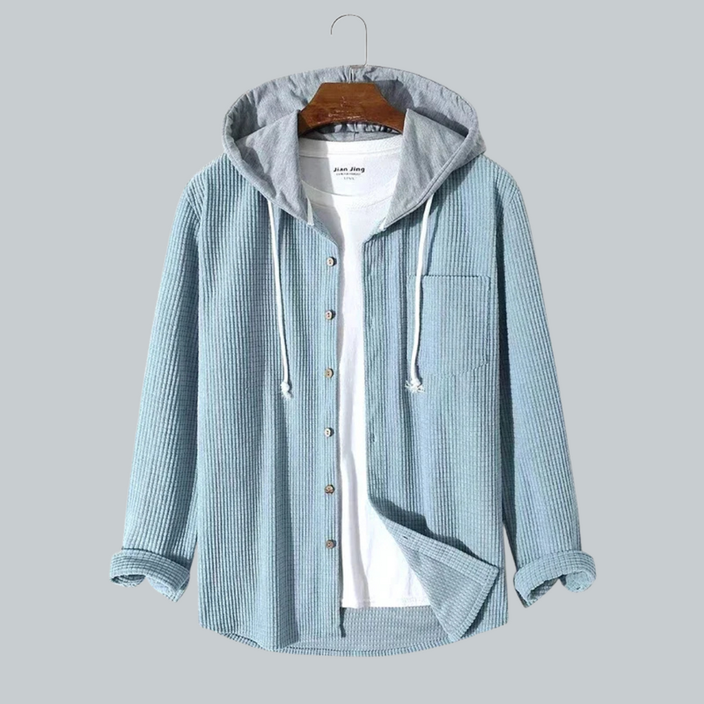 Sergio - Stilet Herre Cordjakke med Hætte | Eksklusivt Herretøj Online