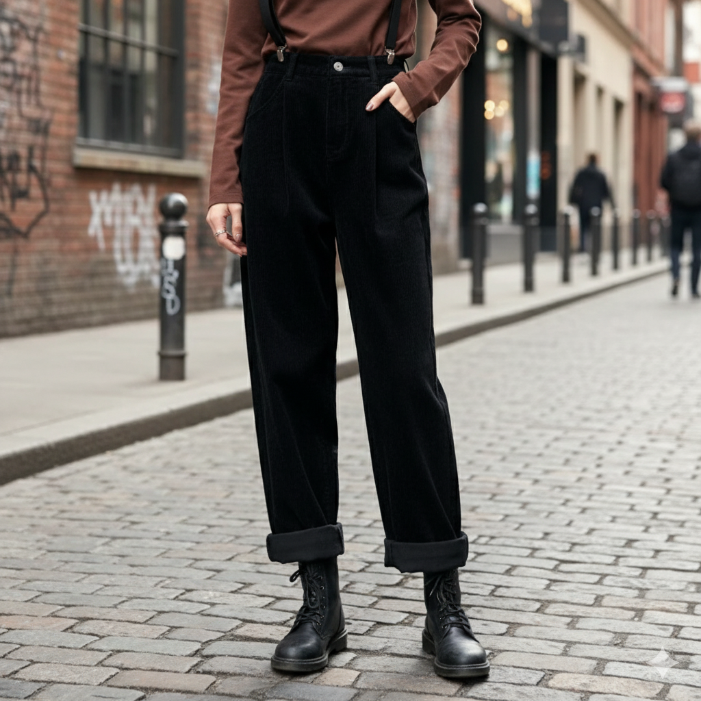 Rosalie - Komfortable Cordbukser til Kvinder | Stilfulde Damebukser i Cordstof til Fritid